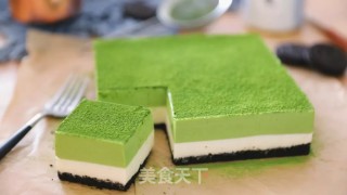 抹茶双色慕斯的做法