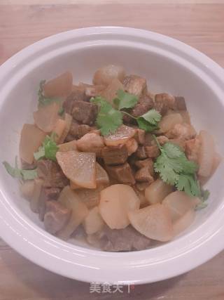 白萝卜炖羊肉的做法