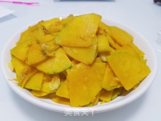 香甜炒南瓜片的做法