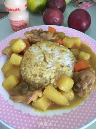 咖喱鸡拌饭的做法