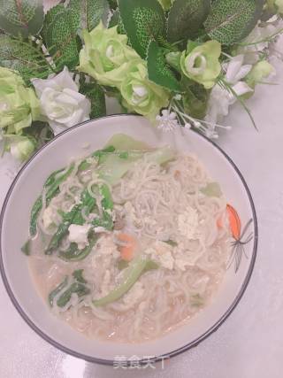 油菜鸡蛋热汤面的做法