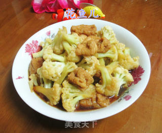 小油豆腐烧花菜的做法