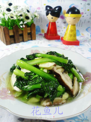 茭白香菇炒塔苦菜的做法