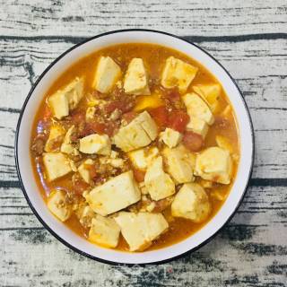 番茄肉末豆腐的做法
