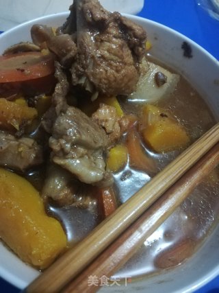 南瓜炖排骨的做法
