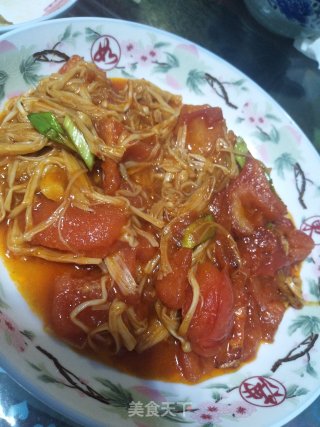 番茄金针蘑的做法