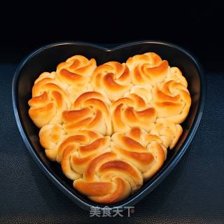 心形玫瑰花面包的做法