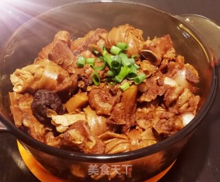 话梅排骨烧腐竹结的做法