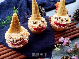 万圣节鬼脸杯子蛋糕的做法