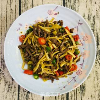 杏鲍菇炒牛肉的做法