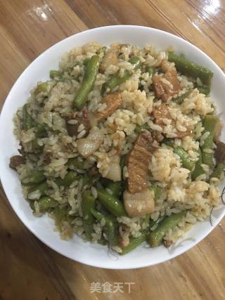 豆猪肉豆角焖饭的做法