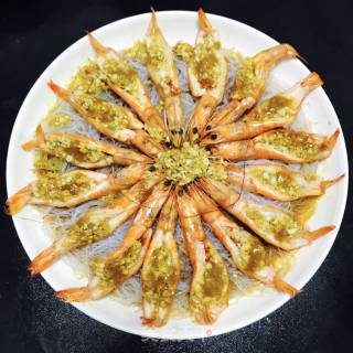 蒜蓉粉丝蒸虾的做法