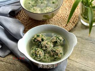 清汤菠菜丸子的做法