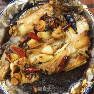 【锡纸鲽鱼头】的做法