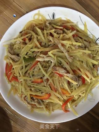 土豆丝炒肉丝的做法