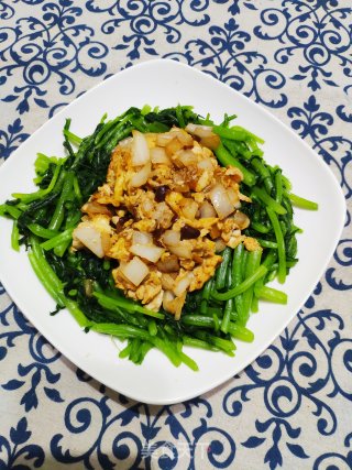 茼蒿鸡蛋的做法
