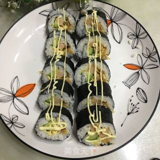 肉松沙拉寿司的做法