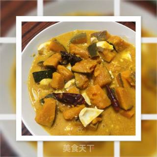 【南瓜炖咸蛋】的做法