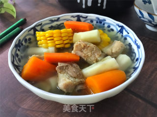 子排山药玉米煲的做法