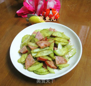 肘花火腿拌青瓜的做法