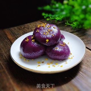 紫薯糍粑的做法