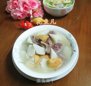 油豆腐腊鸭腿山药汤的做法