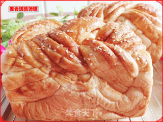 辫子肉松吐司（一次性发酵）的做法