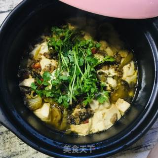 酸菜豆腐煲的做法