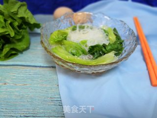 早餐—生菜粉丝汤的做法