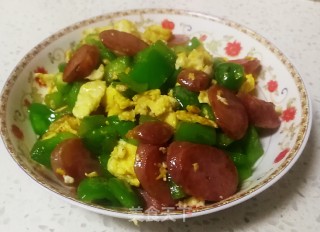 香肠炒柿子椒的做法