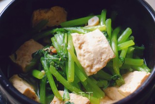 蒿子杆炖豆腐的做法
