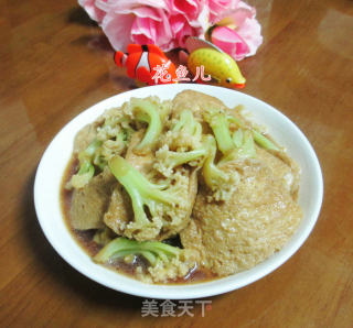 花菜烧鲜素鸡的做法