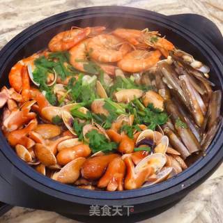 海鲜三汁焖锅的做法
