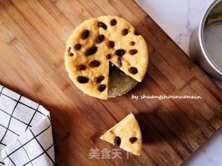 玉米面葡萄干发糕的做法