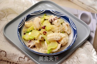 儿菜炒小墨鱼的做法