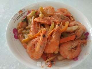 酸甜粉红虾的做法