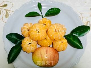 橘子餐盘画的做法