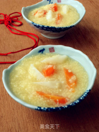 山药红萝卜小米粥的做法