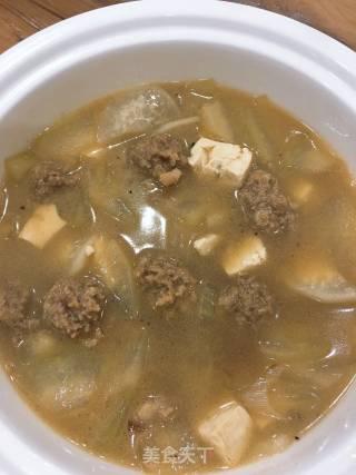 冬瓜豆腐丸子汤的做法