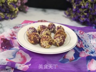 紫色诱惑——紫薯球的做法