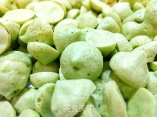 菠菜汁蛋白溶豆的做法