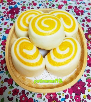 双色云卷馒头的做法