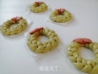 圣诞花环馒头的做法