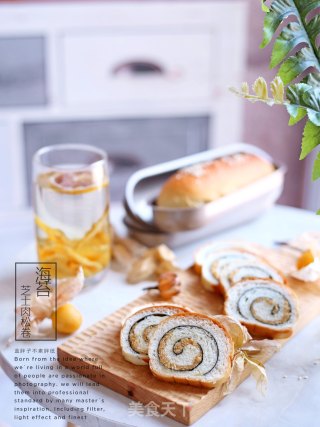 海苔芝士肉松卷的做法