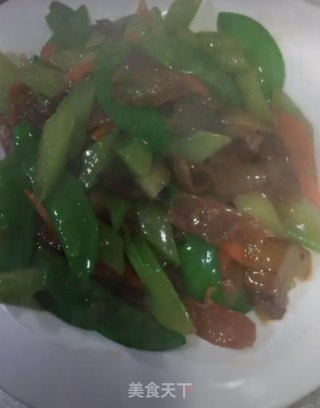 西芹腊味荷兰豆的做法