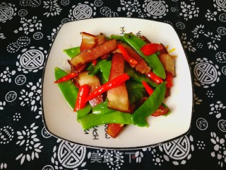 荷兰豆炒腊肉的做法