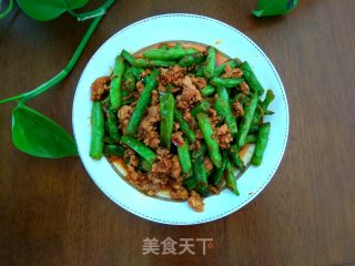 肉末四季豆的做法