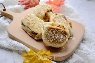 培根肉松芝麻饼的做法