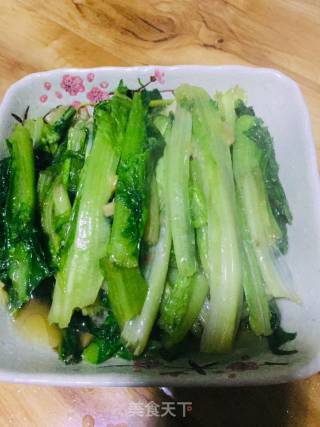 炒油麦菜的做法