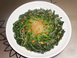 菠菜拌粉丝的做法